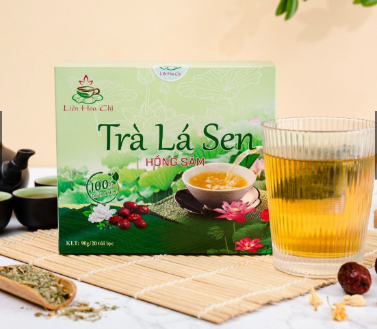 Trà lá sen hồng sâm Liên Hoa Chi